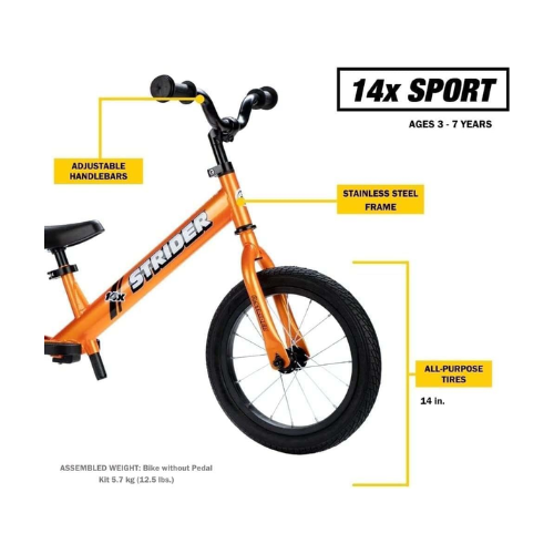 Strider 14x Kids Balance Bike (Multi Color) - Image 8